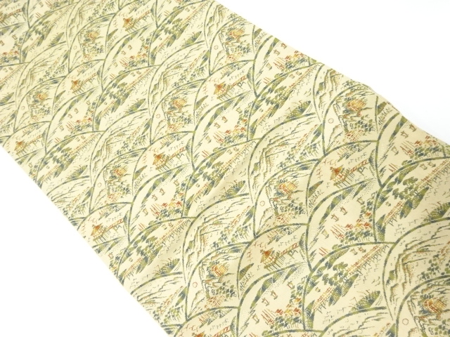 JAPANESE KIMONO / NAGOYA OBI / WOVEN SCENERY 